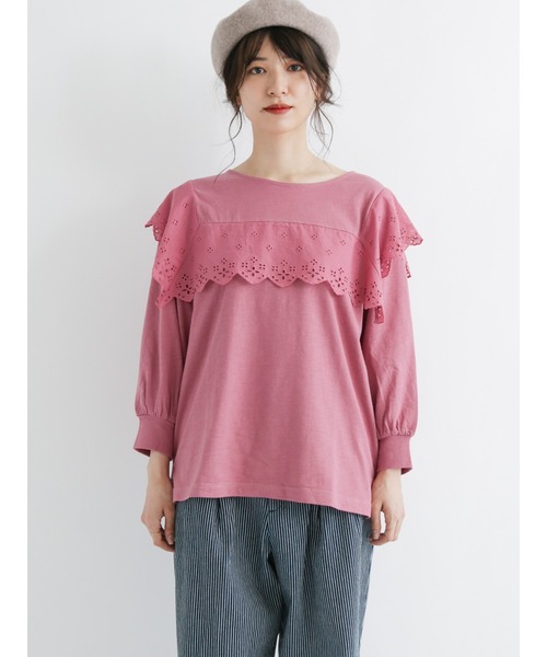 Samansa Mos2(サマンサ モスモス)の「フリルレースカットソー(Tシャツ/カットソー・レディース・ブラック/グレー/ピンク・フリ-)」の15枚目の写真
