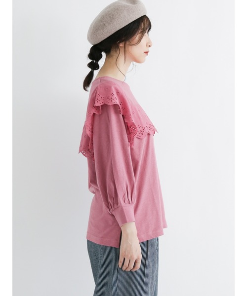 Samansa Mos2(サマンサ モスモス)の「フリルレースカットソー(Tシャツ/カットソー・レディース・ブラック/グレー/ピンク・フリ-)」の7枚目の写真