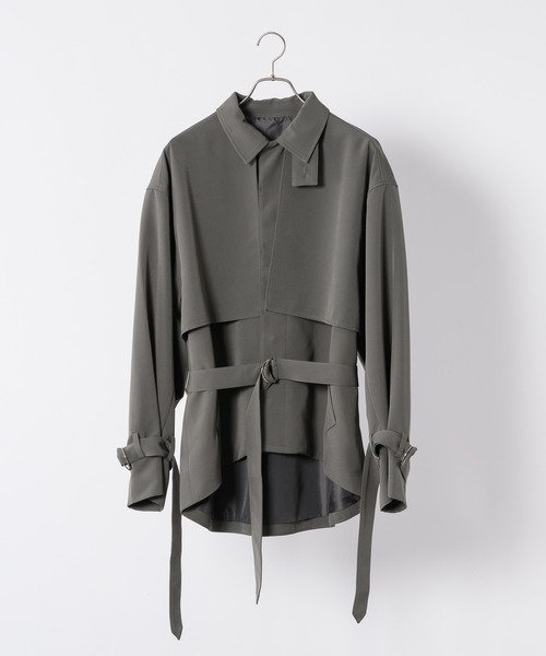INTER FACTORY(インターファクトリー)の「ファッションインフルエンサー くま - 2 way High neck strap blouson made in INTER FACTORY(ブルゾン・メンズ・オリーブ/チャコールグレー/オレンジ・MEDIUM/LARGE)」の14枚目の写真