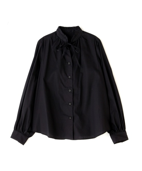 N.（N. Natural Beauty Basic）（エヌエヌナチュラルビューティーベーシック）の「◆コードリボンフリルネックブラウス（シャツ/ブラウス・レディース・クリーム/イエロー/ブラック・MEDIUM）」の15枚目の写真