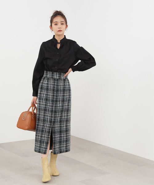 N.（N. Natural Beauty Basic）（エヌエヌナチュラルビューティーベーシック）の「◆コードリボンフリルネックブラウス（シャツ/ブラウス・レディース・クリーム/イエロー/ブラック・MEDIUM）」の13枚目の写真