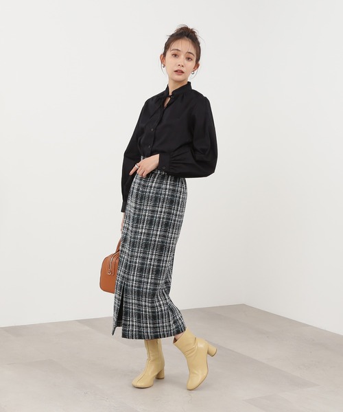 N.（N. Natural Beauty Basic）（エヌエヌナチュラルビューティーベーシック）の「◆コードリボンフリルネックブラウス（シャツ/ブラウス・レディース・クリーム/イエロー/ブラック・MEDIUM）」の14枚目の写真