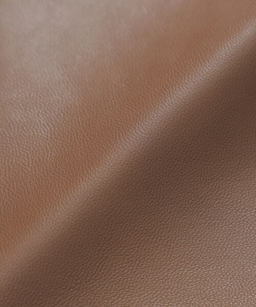 MACKINTOSH LONDON（マッキントッシュ ロンドン）の「シープレザーブルゾン（ノーカラーコート・レディース・ブラウン・38）」の9枚目の写真