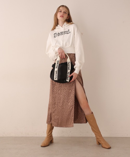 Seemi. byNICECLAUP（ シーミーバイナイスクラップ）の「【Seemi】Seemi.巾着トートBAG（トートバッグ・レディース・アイボリー/ブラック・FREE）」の12枚目の写真