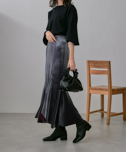 Lui's（ルイス）の「ギャザーハンドルミニバッグ（ハンドバッグ・レディース・ブラック・FREE）」の5枚目の写真