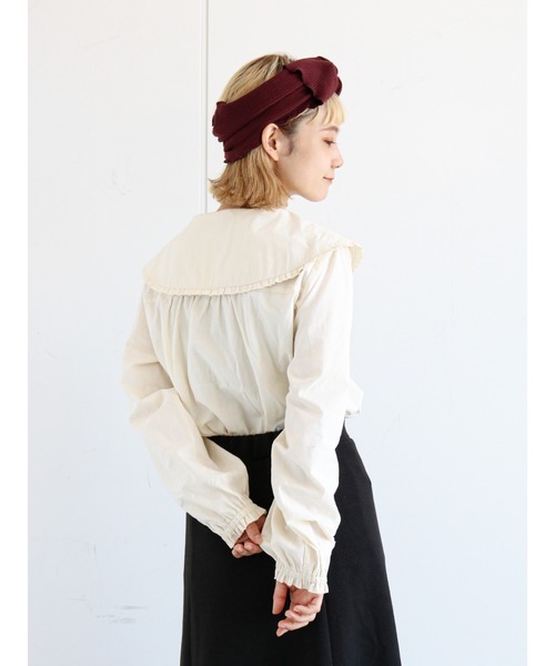 ehka sopo(エヘカソポ)の「【くらはしれい】襟刺繍ブラウス(シャツ/ブラウス・レディース・ブラック/オフホワイト/キナリ・フリ-)」の16枚目の写真