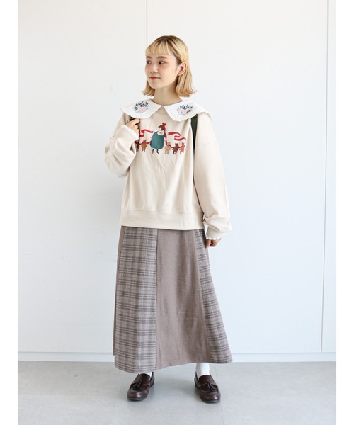 ehka sopo(エヘカソポ)の「【くらはしれい】襟刺繍ブラウス(シャツ/ブラウス・レディース・ブラック/オフホワイト/キナリ・フリ-)」の8枚目の写真