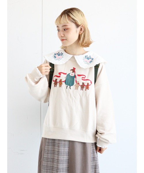 ehka sopo(エヘカソポ)の「【くらはしれい】襟刺繍ブラウス(シャツ/ブラウス・レディース・ブラック/オフホワイト/キナリ・フリ-)」の22枚目の写真