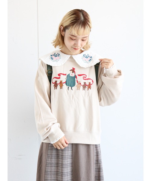 ehka sopo(エヘカソポ)の「【くらはしれい】襟刺繍ブラウス(シャツ/ブラウス・レディース・ブラック/オフホワイト/キナリ・フリ-)」の14枚目の写真