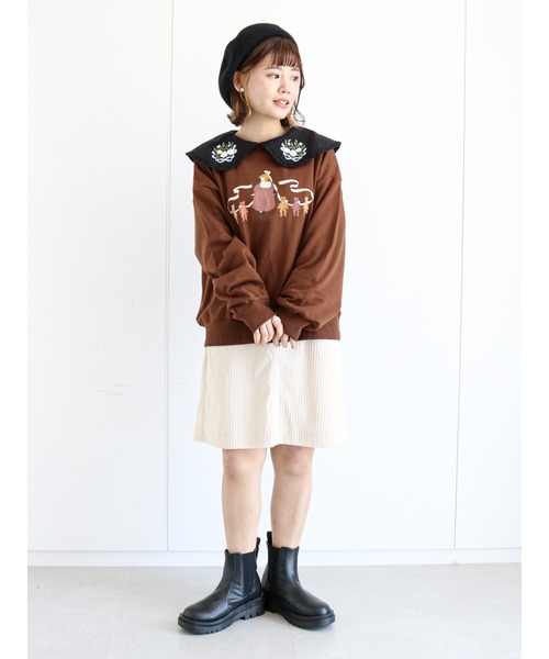 ehka sopo(エヘカソポ)の「【くらはしれい】襟刺繍ブラウス(シャツ/ブラウス・レディース・ブラック/オフホワイト/キナリ・フリ-)」の12枚目の写真