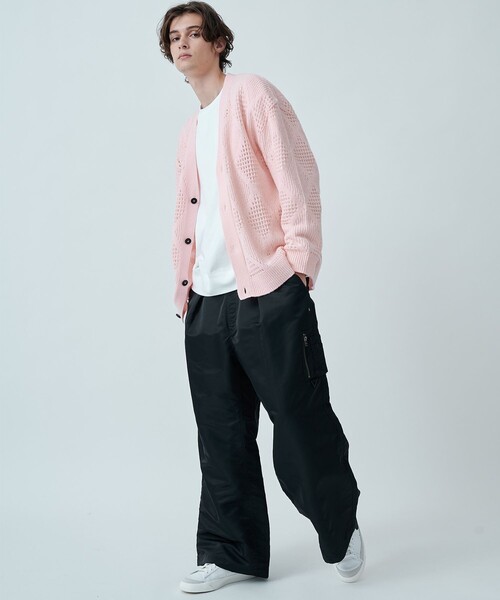 CITY TOKYO(シティトウキョウ)の「【洗える/撥水】IDIOM MA-1 ワイドパンツ(その他パンツ・メンズ・グレイッシュベージュ/ブラック・1/2)」の4枚目の写真