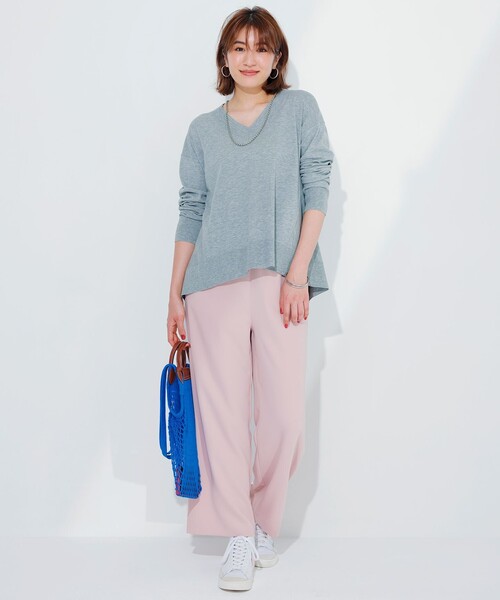 UNFILO(アンフィーロ)の「【ストレッチ/洗える】出会えるパンツ ワイド(その他パンツ・レディース・アイボリー系/ライトグリーン系/ライトグレー系/ブラウン系/ダルブルー系/ブラック系/ライトイエロー系/ローズ系/レッド系・LARGE/MEDIUM/X-SMALL/SMALL)」の9枚目の写真