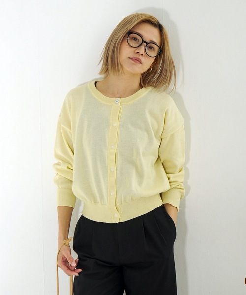 roial（ロイアル）の「CARDIGAN/ROIAL(ロイアル）カーディガン（カーディガン/ボレロ・レディース・ブルー/アイボリー/ブラック/ライトイエロー・MEDIUM/SMALL）」の4枚目の写真