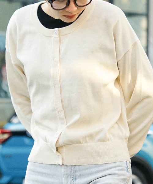 roial（ロイアル）の「CARDIGAN/ROIAL(ロイアル）カーディガン（カーディガン/ボレロ・レディース・ブルー/アイボリー/ブラック/ライトイエロー・MEDIUM/SMALL）」の10枚目の写真