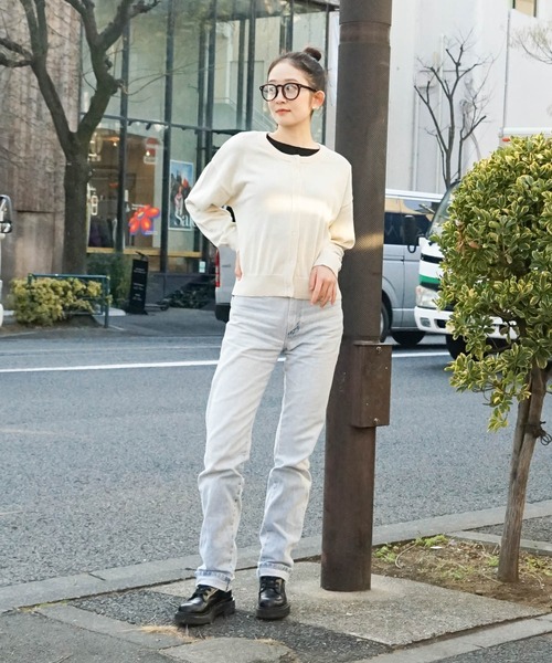 roial（ロイアル）の「CARDIGAN/ROIAL(ロイアル）カーディガン（カーディガン/ボレロ・レディース・ブルー/アイボリー/ブラック/ライトイエロー・MEDIUM/SMALL）」の5枚目の写真