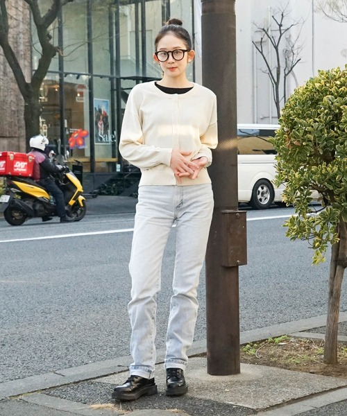 roial（ロイアル）の「CARDIGAN/ROIAL(ロイアル）カーディガン（カーディガン/ボレロ・レディース・ブルー/アイボリー/ブラック/ライトイエロー・MEDIUM/SMALL）」の6枚目の写真