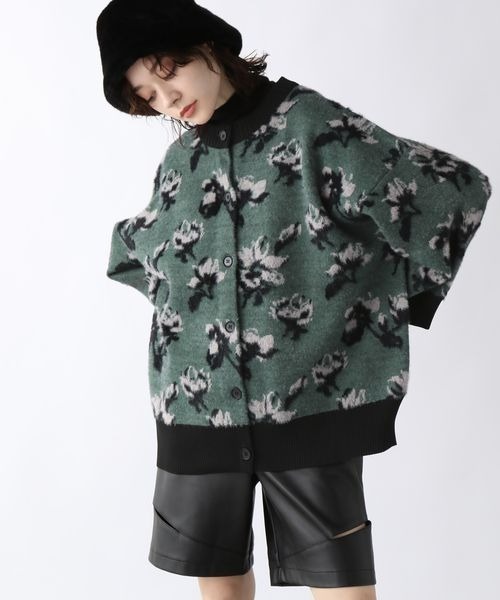 JEANASIS（ジーナシス）の「12Gアソートシャギークルーカーディガン/179443（カーディガン/ボレロ・レディース・ホワイト系その他/ブラック系その他/グレー系その他/グリーン系その他・FREE）」の20枚目の写真