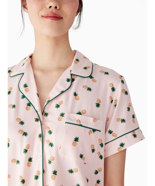 kate spade new york（ケイトスペード ニューヨーク）の「ショート スリーブ ボクサー パジャマ セット（ルームウェア/パジャマ・レディース・ピンク・X-SMALL）」の3枚目の写真