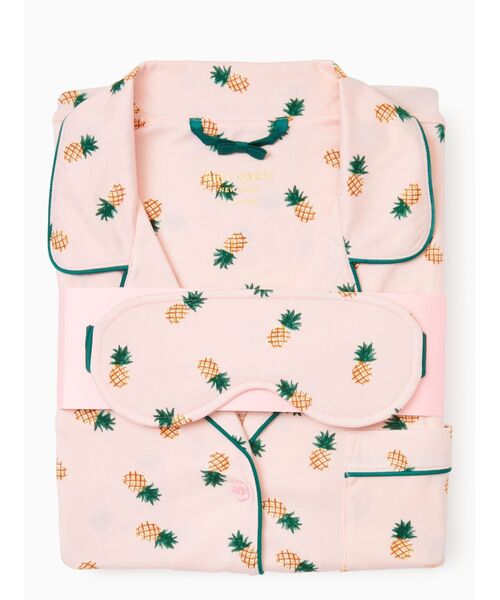 kate spade new york（ケイトスペード ニューヨーク）の「ショート スリーブ ボクサー パジャマ セット（ルームウェア/パジャマ・レディース・ピンク・X-SMALL）」の4枚目の写真