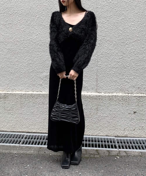LVEU.(ラブユ.)の「【LVEU.】3wayシャーリングチェーンバッグ / バッグ 鞄 BAG ショルダー ハンドバッグ チェーン ミニ 合皮 合皮 ブラック ZOZOTOWN限定(ハンドバッグ・レディース・ブラック・FREE)」の6枚目の写真