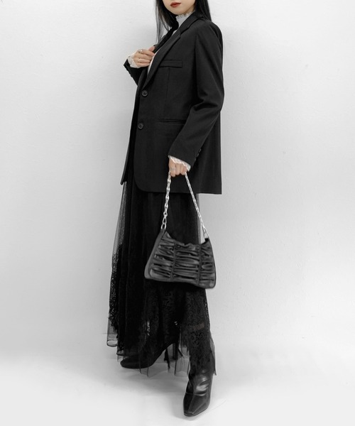 LVEU.(ラブユ.)の「【LVEU.】3wayシャーリングチェーンバッグ / バッグ 鞄 BAG ショルダー ハンドバッグ チェーン ミニ 合皮 合皮 ブラック ZOZOTOWN限定(ハンドバッグ・レディース・ブラック・FREE)」の9枚目の写真