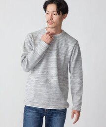 SHIPS | SHIPS: モスステッチ フェイクレイヤード クルーネック Tシャツ (ロンT)(Tシャツ/カットソー)