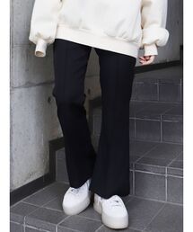 MURUA | ステップスリットフィットフレアパンツ(スウェットパンツ)