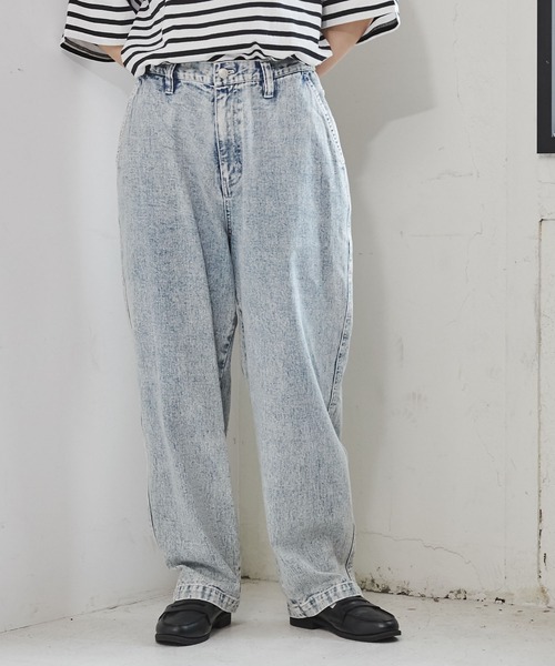 WEGO（ウィゴー）の「WEGO/ケミカルバギーパンツ（デニムパンツ・メンズ・スカイブルー/ブラック系その他・MEDIUM/LARGE）」の17枚目の写真