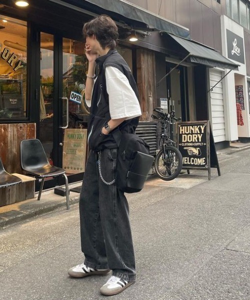 WEGO（ウィゴー）の「WEGO/ケミカルバギーパンツ（デニムパンツ・メンズ・スカイブルー/ブラック系その他・MEDIUM/LARGE）」の22枚目の写真