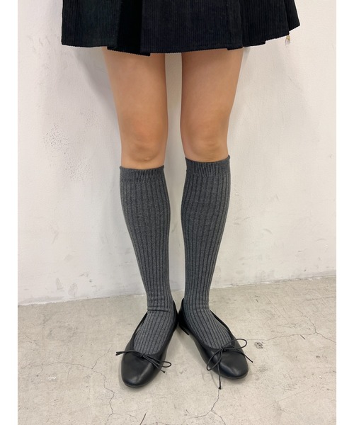 PHILLY（フィリー）の「リブハイソックス（ソックス/靴下・レディース・ブラック/グレー/ベージュ/ホワイト・FREE）」の3枚目の写真