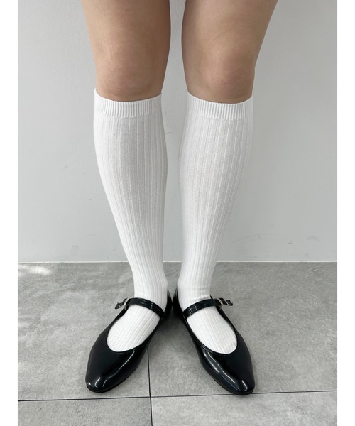 PHILLY（フィリー）の「リブハイソックス（ソックス/靴下・レディース・ブラック/グレー/ベージュ/ホワイト・FREE）」の7枚目の写真