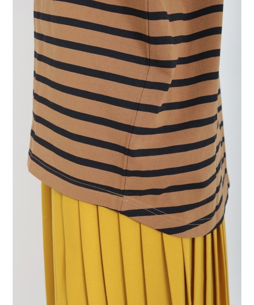 Samansa Mos2（サマンサ モスモス）の「バスクボーダーTシャツ（Tシャツ/カットソー・レディース・グリーン/ブラウン/オフホワイト・ﾌﾘ-）」の20枚目の写真