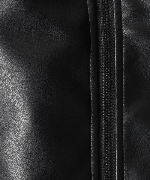 THE SHOP TK （ザ ショップ ティーケー ）の「◆フェイクレザーシングルライダース（ライダースジャケット・メンズ・ブラック・03/02/04）」の9枚目の写真