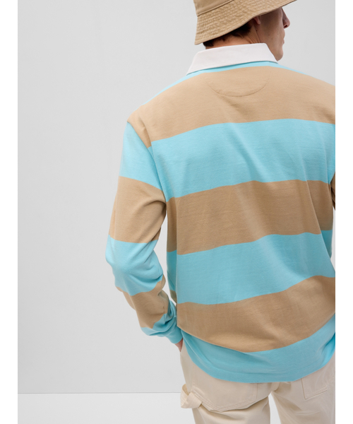 GAP（ギャップ）の「ストライプ ラグビー ポロシャツ（ポロシャツ・メンズ・ブルー系その他2/ブルー系その他/イエロー/ブルー・XS/S/L/XL/M）」の11枚目の写真