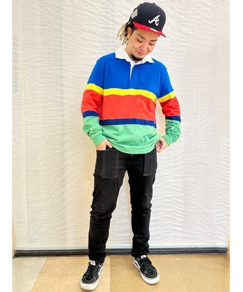 GAP（ギャップ）の「ストライプ ラグビー ポロシャツ（ポロシャツ・メンズ・ブルー系その他2/ブルー系その他/イエロー/ブルー・XS/S/L/XL/M）」の6枚目の写真