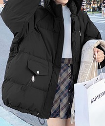 中綿オーバーサイズフードブルゾン