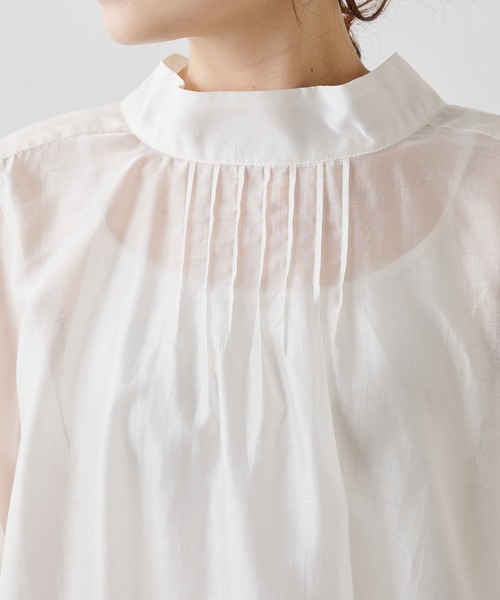 PUAL CE CIN（ピュアルセシン）の「【Du noir】リボン2WAYシアーブラウス（シャツ/ブラウス・レディース・オフホワイト/ブラック・FREE）」の14枚目の写真