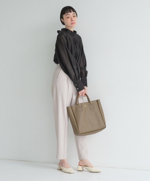 PUAL CE CIN（ピュアルセシン）の「【Du noir】リボン2WAYシアーブラウス（シャツ/ブラウス・レディース・オフホワイト/ブラック・FREE）」の9枚目の写真