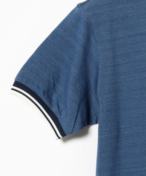 ビームス別注 フレッドペリー ダブルカラー ストライプ  ポロシャツ ネイビー FRED PERRY（フレッドペリー）の「FRED PERRY × BEAMS / 別注