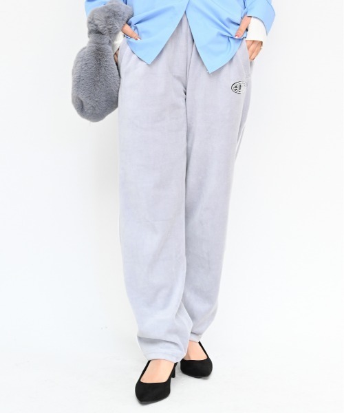 Alite cloth(アリーテクロス)の「ベロアスウェットパンツ(スウェットパンツ・レディース・グレー/Black・XL/M/L)」の2枚目の写真