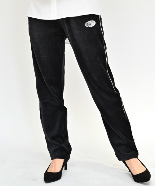 Alite cloth(アリーテクロス)の「ベロアスウェットパンツ(スウェットパンツ・レディース・グレー/Black・XL/M/L)」の1枚目の写真