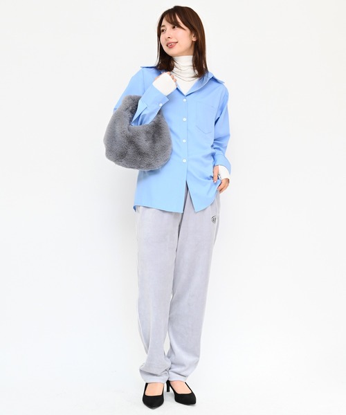 Alite cloth(アリーテクロス)の「ベロアスウェットパンツ(スウェットパンツ・レディース・グレー/Black・XL/M/L)」の3枚目の写真