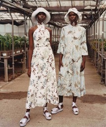■ERDEM (アーデム) フローラル デニム ミディ ドレス □ERDEM (アーデム) フローラル デニム ミディ ドレス
