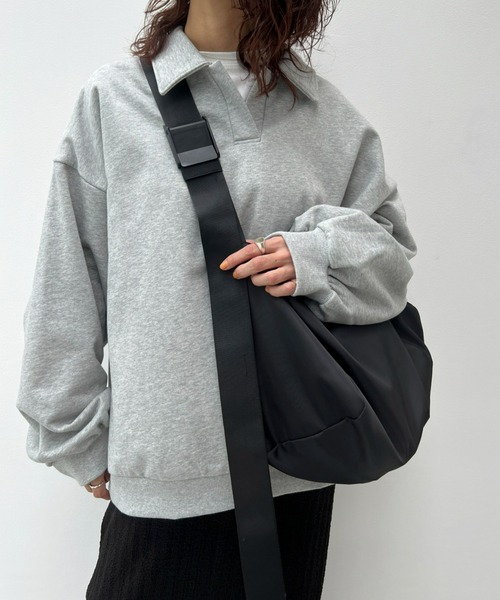 y/m（イム）の「スクエアナイロンショルダーBAG（ショルダーバッグ・レディース・ブラック・FREE）」の11枚目の写真