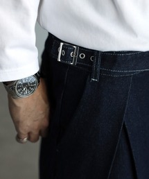 ap retro（アプレトロ）の「リラックス ワイド ルーズ コットンデニム クロスタック グルカパンツ セットアップ対応 <ユニセックス>（デニムパンツ）」