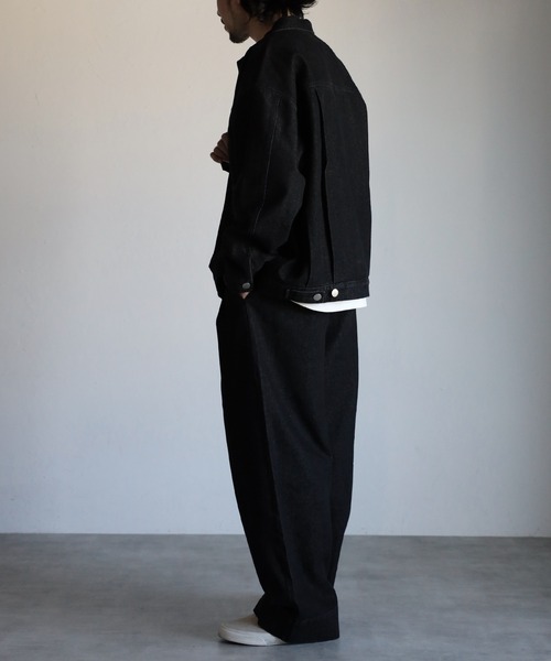 CREARE -LINO-(クレアーレリノ)の「リラックス ワイド ルーズ コットンデニム クロスタック グルカパンツ セットアップ対応 <ユニセックス>(デニムパンツ・メンズ・ブラック/ライトブルー/チャコールグレー/ネイビー・S/M/L)」の10枚目の写真