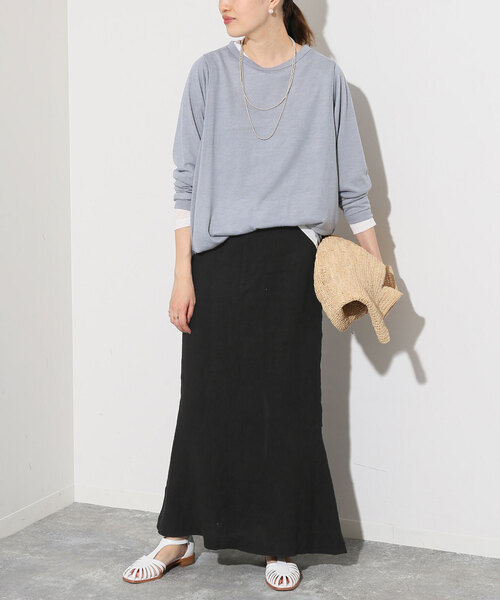 SLOBE IENA（スローブイエナ）の「リネンタイトロングスカート