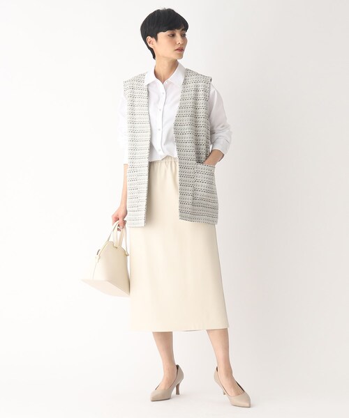 OPAQUE.CLIP(オペークドットクリップ)の「◆パール調ボタンシャツ【guldgan/ガルドギャン】(シャツ/ブラウス・レディース・ホワイト系/ブルー系2/ライトブルー/ブルー系7・38/40)」の8枚目の写真