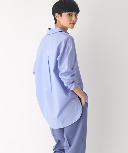 OPAQUE.CLIP(オペークドットクリップ)の「◆パール調ボタンシャツ【guldgan/ガルドギャン】(シャツ/ブラウス・レディース・ホワイト系/ブルー系2/ライトブルー/ブルー系7・38/40)」の11枚目の写真