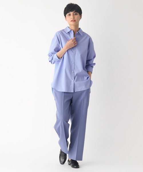 OPAQUE.CLIP(オペークドットクリップ)の「◆パール調ボタンシャツ【guldgan/ガルドギャン】(シャツ/ブラウス・レディース・ホワイト系/ブルー系2/ライトブルー/ブルー系7・38/40)」の13枚目の写真